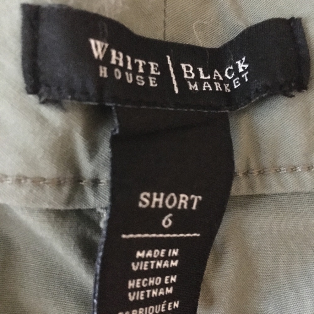 White House Black Market Cargo Bermuda. Olive green. Sz 6. Excellent condition. - Picture 2 of 2